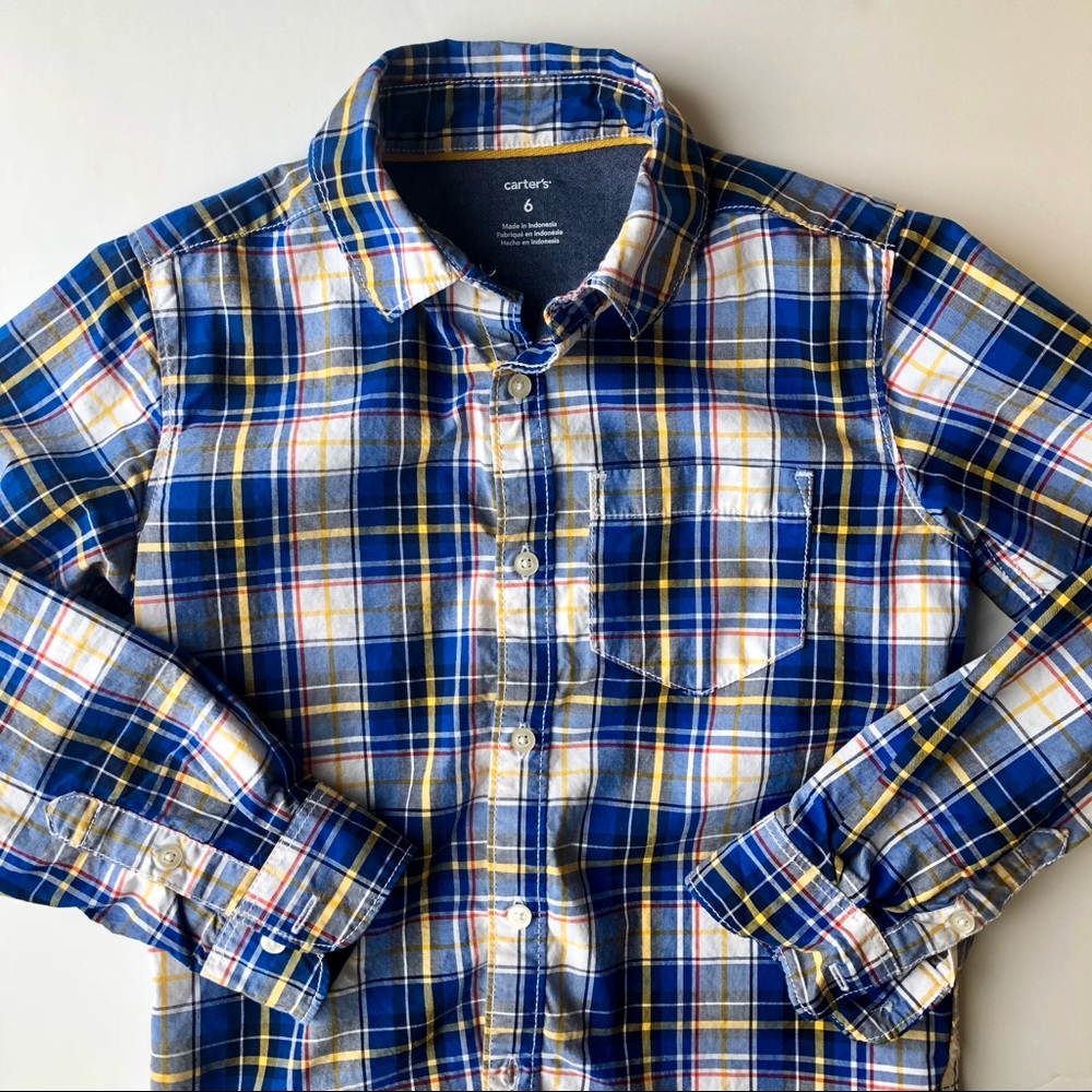 Carter's Long Sleeve Plaid Button Down Shirt
